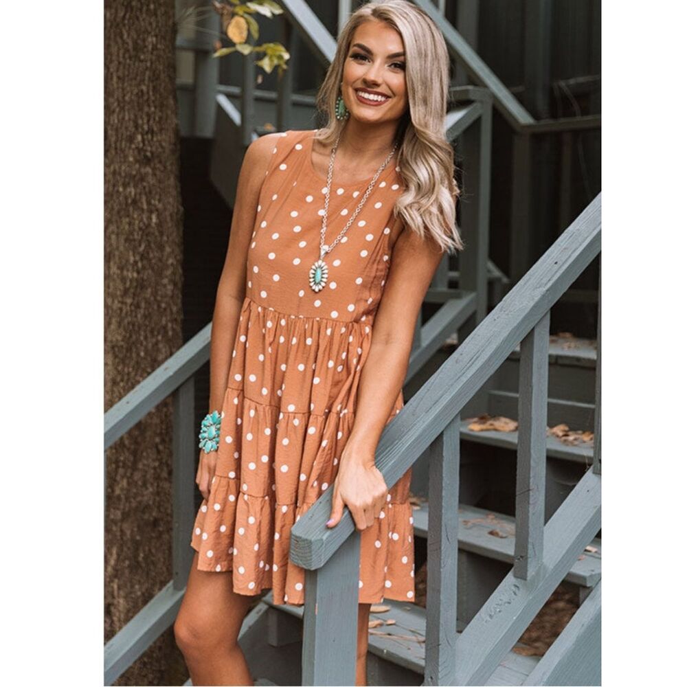 Entro Chic Supply Polka Dot Dress. Size Medium
